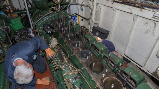 Massey Shaw engine repairs underway