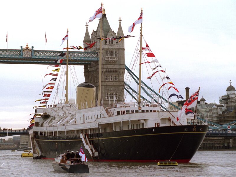 Royal Yacht Britannia in Pool of London
